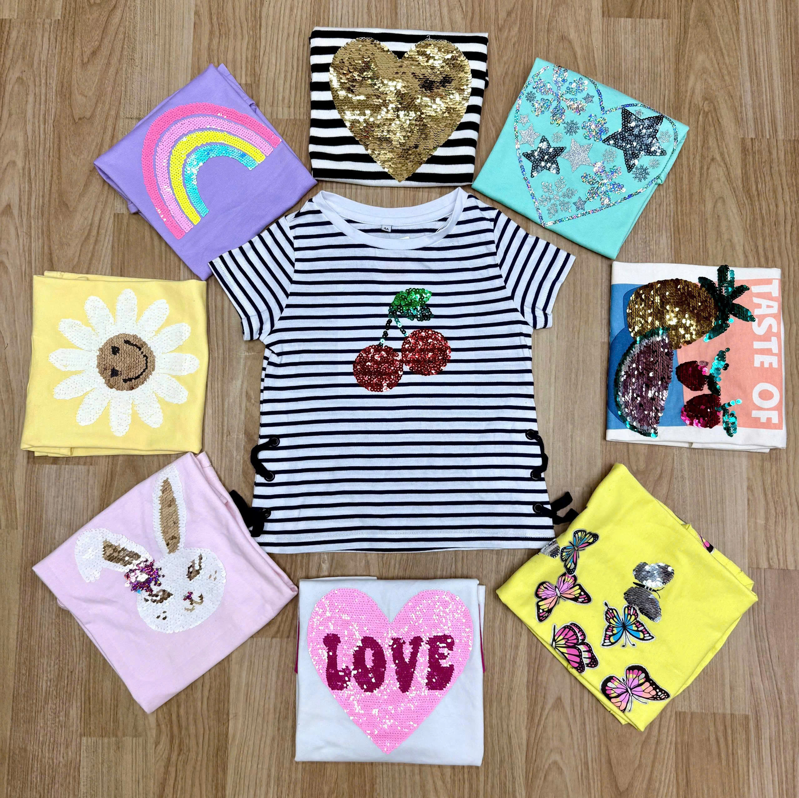 Áo thun TNBG kim sa Place và 1 số hiệu mix (Place 80%), size 4T - 16T, hàng VNXK2