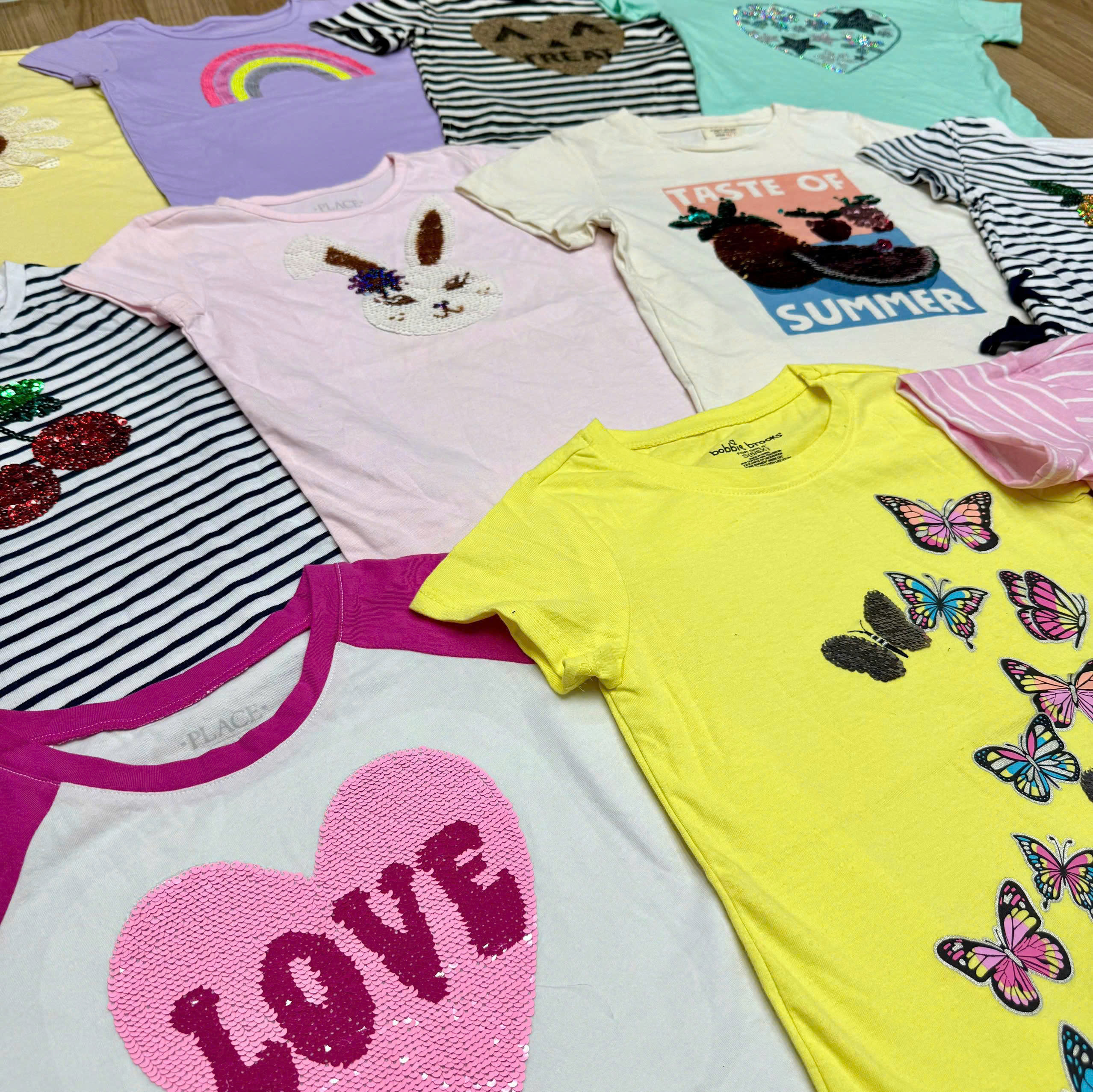 Áo thun TNBG kim sa Place và 1 số hiệu mix (Place 80%), size 4T - 16T, hàng VNXK13