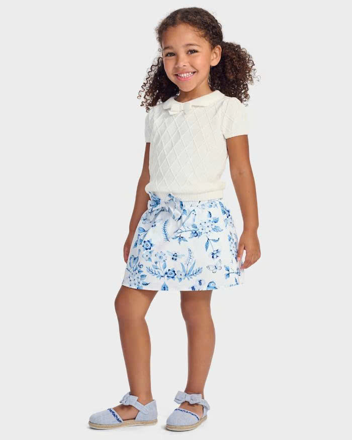 Chân váy vải kate + voan Gymboree xịn, size 18M - 12T, hàng VNXK11