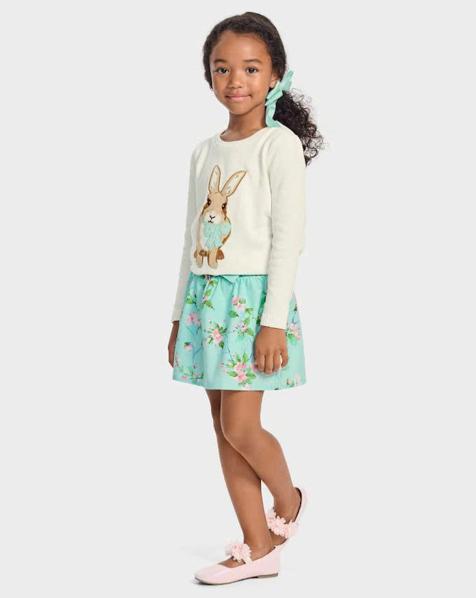 Chân váy vải kate + voan Gymboree xịn, size 18M - 12T, hàng VNXK1